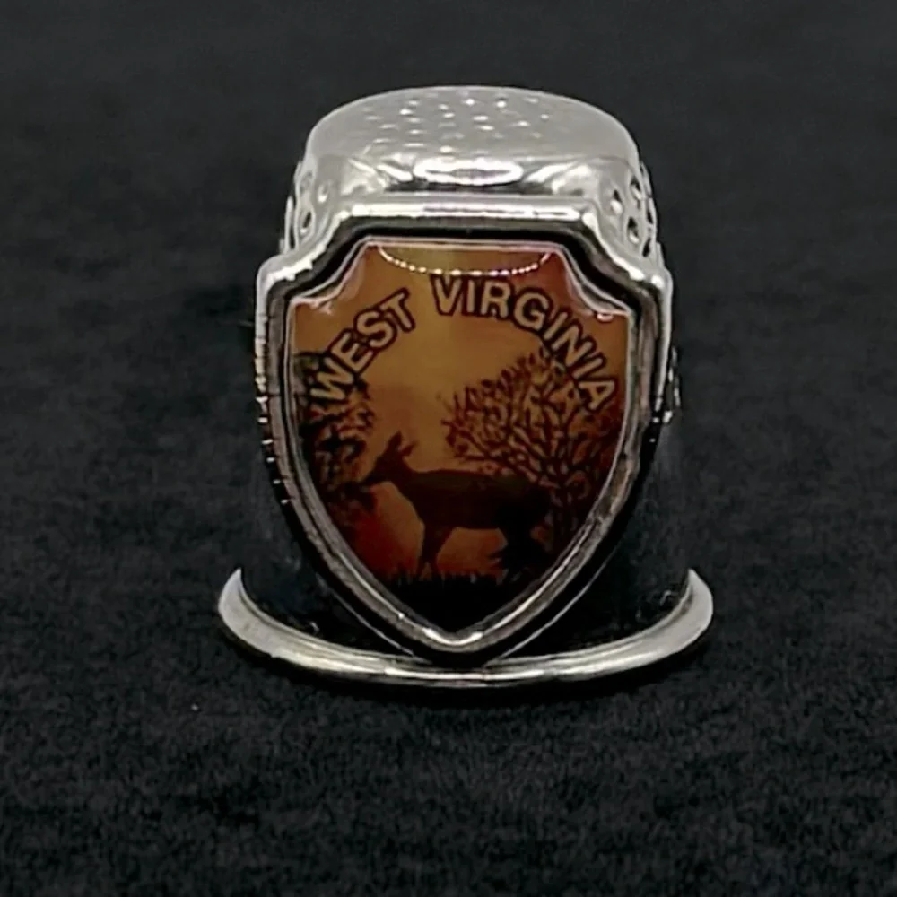 VINTAGE Collectible West Virginia Souvenir Thimble
